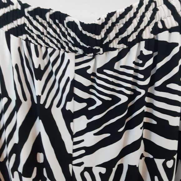 New Calvin Klein Maxi Skirt Black and White Peak Size Medium Casual - Picture 6 of 14